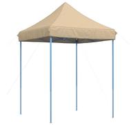 Tenda per feste 200 x 200 cm beige con tessuto Oxford 600D e telaio in | Materiale Oxford 600D in PVC, design pieghevole, 8 pali e 4 corde, altezza della grondaia 2,35 m