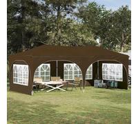 vidaXL Tenda pop-up 575 x 288 x 245 cm, in tessuto Oxford, gazebo da giardino, tenda moderna, tenda per eventi, capannone regolabile, struttura resistente alle intemperie, tenda mobile