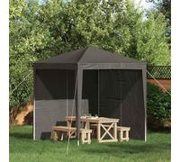 Tenda per feste, pannello laterale, 2 pezzi, 200 x 195 cm, antracite, PE | PE impermeabile, resistente ai raggi UV, chiusura lampo, chiusura in , facile da piegare