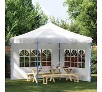 Tenda per feste, parete laterale, 2 pezzi, con finestra, in polietilene | Resistente ai raggi UV e all'acqua, chiusura in , per giardino e esterni, utilizzabile tutto l'anno