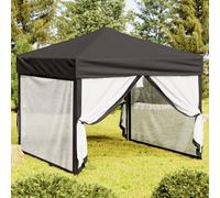 Tenda per Feste Pieghevole con Pareti Laterali Antracite 3x3 m