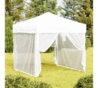 Tenda per Feste Pieghevole con Pareti Laterali Bianco 2x2 m