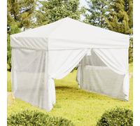 Tenda per Feste Pieghevole con Pareti Laterali Bianco 3x3 m
