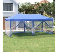 Tenda per Feste Pieghevole con Pareti Laterali Blu 3x6 m