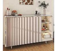 Tenda per finestra da cucina sotto il lavandino testurizzata in finto lino, mezza finestra, per scarpiera, cachi, 120 x 60 cm, elegante decorazione per la casa, filtro della luce, facile da pulire