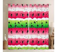 Tenda per finestra rosa anguria, arte astratta privacy, 30-50% tenda oscurante per finestra, frutta tropicale, copertura per finestre per camera da letto in stile moderno, 2 pannelli, 46 x 54 L