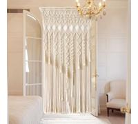 Tenda per finestra sospesa Boho, arazzo tessuto 99 x 70 pollici, decorazione murale divisoria, tenda decorativa, tenda per porta, sfondo di matrimonio, camera da letto, soggiorno, appartamento.