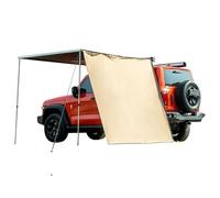 Tenda per Furgone Laterale con Estensione Laterale, Tendalino da Campeggio Sul Tetto, Veranda Camper Estraibile, Tendalino Impermeabile per Camper PU5000mm UV50+(Beige,160x250cm/5.2x8.2ft)