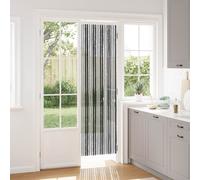 vidaXL Tenda zanzariera in ciniglia grigio e nero, 56 x 200 cm, moderna tenda rettangolare per porta, facile montaggio, decorazione versatile, tenda facile da pulire per la casa