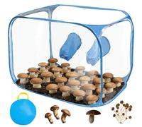 Tenda per la coltivazione di funghi, portatile, pieghevole, con due aperture per braccia, per funghi come Enoki, funghi medicinali, funghi in generale (60 x 60 x 90 cm)