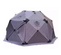 Tenda per la pesca sul ghiaccio, portatile, isolata, con finestre e prese d'aria, design extra large per pesca invernale all'aperto