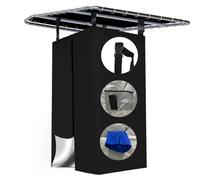 Tenda per la privacy per barche, spogliatoio 420D e tenda da doccia per pontone, tenda da doccia portatile impermeabile sotto Bimini Top con borsa a rete integrata 76,2 cm L x 68,6 cm W x 182,9 cm H