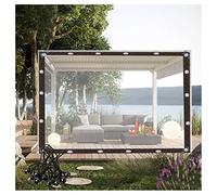 Tenda per pergola da esterno, trasparente, resistente ai raggi UV, copertura per tettoia per posto auto coperto, balcone, personalizzabile (trasparente, 1 x 1 m)