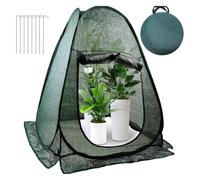 Tenda per piante - 71,1 x 71,1 x 81,3 cm, rete con cerniera, traspirante, pieghevole, copertura per piante per frutta, fiori, arbusti, frutteti, aiuole rialzate da giardino, piantine e ortaggi