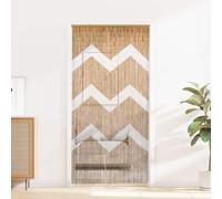 vidaXL Tenda per Porta Antinsetti multicolore 200 x 100 cm Bambù, Tenda di bambù, barriera decorativa per interni, divisorio elegante per stanze, copertura per patio in beige