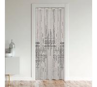 Tenda per porta astratta vintage per la privacy 132 x 203 cm bianca disordinata ruggine armadio copertura della porta tenda moderna grunge arte divisoria della stanza copertura della tenda beige trat