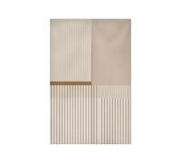 Tenda per Porta Beige Strisce Marrone Tenda Porta Esterna Interna Microfiber Isolamento Termico Tendine per Finestre Durevole Tendine Cucina Finestra Tende Finestra e 1 Palo Telescopico 85x180cm