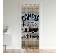 Tenda per porta camper per porta privacy 86 x 203cm grande tenda divisorio per campeggio camper campeggio armadio tenda accessori per camper e rimorchi da viaggio blu grigio