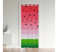 Tenda per porta con anguria per la privacy, per bambini, ragazzi, ragazze, colore rosso, verde, strisce termiche, isolate, per frutta estiva, porta, armadio, tenda, divisorio, 106 x 203 cm, 1 pannello