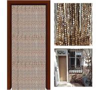 Tenda per porta con perline di bambù tende per porta, tenda in perline di legno da appendere, zanzariera divisoria per la casa, tende decorative per camera da letto e soggiorno + (dimensioni: 80 fili