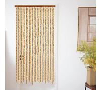Tenda per porta con perline in bambù, 120 fili, 120 x 160 cm, stile vintage, in legno naturale, zanzariera per ingresso, disponibile in 60 x 100 cm, 80 x 120 cm, 90 x 200 cm, 100 x 220 cm