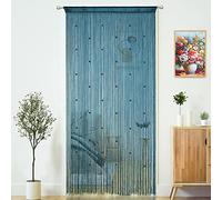 Tenda per porta con perline per soggiorno, casa, decorazione per camera da letto per adolescenti (verde acqua 2, 100 x 280 cm)