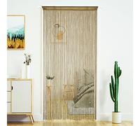 YaoYue Tenda per porta con perline per soggiorno, decorazione della casa, decorazione della camera da letto per adolescenti (Ecru 2, 100 x 200 cm)