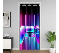 Tenda per Porta da Giocatore Privacy 86 x 203 cm, Gaming Gamepad Decorativa, Home Decor Modern Game Console Controller, Arcobaleno Strisce Colorate Linee per Finestre T