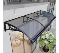 Tenda per porta del patio, colore grigio, 100 x 200 cm, resistente alle intemperie, elegante tettoia per portico, protezione da pioggia e sole, durevole, con sistema di drenaggio, copertura per