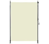 Tenda per Porta Esterna Ombra Balcone, Tenda a Rullo per Esterni 150x270 cm Crema