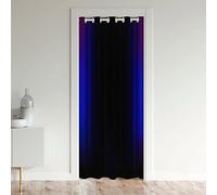 Tenda per porta geometrica astratta ombre per porta privacy rossa blu e nera a strisce oscuramento tenda oscurante moderna modadella porta tenda 106 x 203 cm 1 pannello