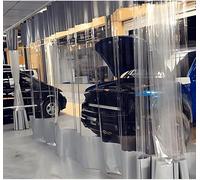 Tenda per Porta Impermeabile, Tende e schermi saldabili Personalizzati per Dividere Rapidamente Gli spazi, Tenda avvolgibile e Facile da Pulire (Dimensioni: 2,8x2,2 m, Colore: Lato Grigio) (