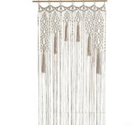 Tenda per porta in cotone bohémien realizzata a mano con design dettagliato, adatta per divisorio e uso decorativo per matrimoni