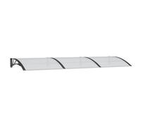 Tenda per porta in policarbonato nero, 300 x 100 cm | Resistente alle intemperie, supporti in ABS, barre in alluminio, manuale di installazione incluso