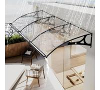 Tenda per porta in policarbonato, resistente alle intemperie, con scommessa in alluminio silenzioso, capacità di carico resistente, facile da installare, per protezione da pioggia e neve, elegante