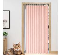 Tenda per Porta in Stile Fisarmonica 135 x 150 cm Isolamento Termico, Blocco Della Luce, Stile Pieghevole Tende Pieghevoli a Soffietto per Bagno, Camera da Letto, Rosa