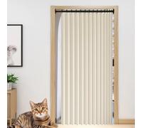 Tenda per Porta in Stile Fisarmonica 145 x 165 cm Isolamento Termico, Blocco Della Luce, Stile Pieghevole Tende Pieghevoli a Soffietto per Bagno, Camera da Letto, Beige