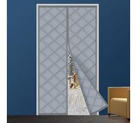 Tenda per Porta Inverno Termica 145 x 220cm, Magnetica Tenda Isolante Termico per Porte, Adatto per l'aria condizionata e il riscaldamento degli ambienti per riscaldarsi. Grigio