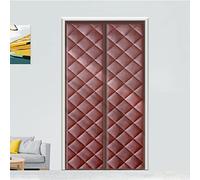 Tenda per Porta Inverno Termica 90 x 215cm, Magnetica Tenda Isolante Termico per Porte, Marrone