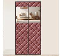 Tenda per Porta Inverno Termica, tenda per porta isolata con finestra trasparente, tiene fuori il freddo e dentro il caldo, porte camera da letto/soffitta/garage(Brown,37x87in/94x221cm)