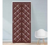 Tenda per Porta Inverno Termica, tenda per porta isolata con ganci portaoggetti, tiene fuori il freddo e dentro il caldo, coperta per Balcone, Soggiorno, Cantina(Brown,31x79in/79x201cm)