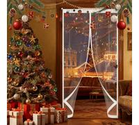 Tenda per Porta Isolamento Termico Magnetico 125 x 170 cm Trasparente, Impermeabile, Insonorizzazione, Protezione Dal Freddo Tenda per Porta Termica per Soggiorno, Balcone, A