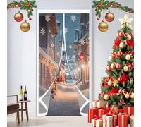 Tenda per Porta Isolamento Termico Magnetico 210 x 160 cm Chiusura Automatica, Impermeabile Contro Freddo Antipolvere Porta Magnetica Tende per Soggiorno, Balcone, A