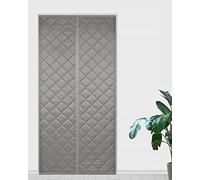 Tenda per Porta Isolante Termico e Acustico, Magnetica Autoassorbente, Anti Freddo per Cucina e Casa, Zanzariera, Nessuna Perforazione Necessaria (Grigio, 80 x 210)