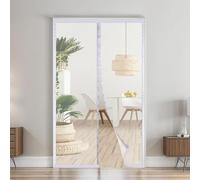 Tenda per porta isolata magnetica, 165 x 250 cm, con chiusura automatica, per un facile accesso, privacy ed efficienza energetica in patio, cucina, camera da letto e stanze AC