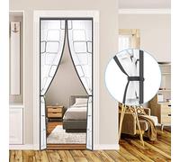 Tenda per porta isolata, magnetica, termica, a chiusura automatica, per la privacy, per tenere le mani libere per patio, cucina, camera da letto, condizionatore d'aria, adatta a porte fino a 86,4 x