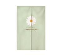 Tenda per Porta Menta Verde Margherita Tenda Porta Esterna Interna Microfiber Isolamento Termico Tendine per Finestre Durevole Tendine Cucina Finestra Tende Finestra e 1 Palo Telescopico 85x150cm