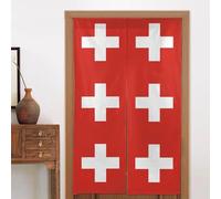 Tenda per porta stampata con bandiera svizzera, 86,4 x 142,2 cm, buon drappo, non si stropiccia facilmente, adatta per la casa