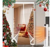 Tenda per Porta Termoisolante 107 x 130 cm Protezione Dal Freddo Antivento Insonorizzata, Isolamento Termico Zanzariera Magnetica, Tenda Oscurante per Cantina, Balcone, A