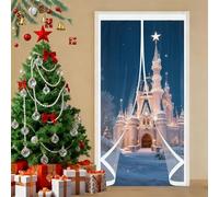 Tenda per Porta Termoisolante 115 x 200 cm Riduzione Del Rumore, a Prova di Fumo, Protezione Dal Freddo Tenda for Porta Magnetica per Cantina, Balcone, A